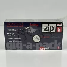 10 Pack Iomega Zip Disks 100 MB IBM PC Compatible 1 GB Brand New Sealed