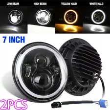 For 1953-1977 Ford F-100 F-250 F-350 Pickup Pair 7" inch LED Headlights Halo DRL (For: 1970 Ford F-250)