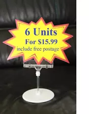 6X Retail Coffee Shop For Sale Special Price Sign Card clip clamp Display Stand