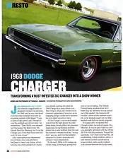 1968 DODGE CHARGER 383 ~ GREAT 6-PAGE RESTORATION ARTICLE / AD