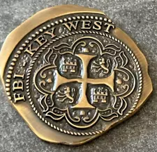 FBI - Key West RA Spanish Doubloon antique GOLD 1.75in vsn - Challenge Coin