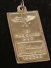 1 Gram .999 Fine Silver Bar International Monetary Mint Pendant Charm (100296)