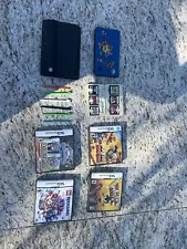 PRE OWNED, Nintendo DSi XL Bundle, Midnight Blue, 11 Games, 2 Cases, No Charger