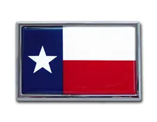 Texas State Flag - 3.5" (CAR Size) Chrome Auto Emblem