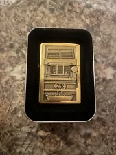 ZIPPO 1999 BARRETT SMYTHE SLOT MACHINE BRASS SURPRISE LIGHTER SEALED IN BOX F33