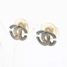 Chanel Coco Mark 01P Piercing jewelry (for both ears) GP Silver