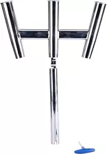 3 Tube Stainless Steel Trident Outrigger Stylish Rod Holder Kite Fishing Mount