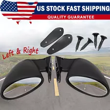 Universal California Classic Door Wing Side Mirror Rat Rod Muscle Matte Black-2X (For: Porsche 968)