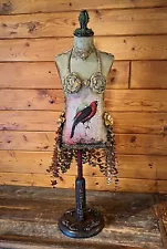 Altered Decoupage Mannequin Art Mixed Media Vintage Looking French Country Decor