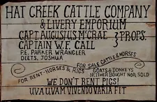 Lonesome Dove Hat Creek Cattle Co. Poster Or A Metal Tin Sign 12 x 18