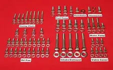 FORD 240 300 INLINE 6 CYLINDER STAINLESS STEEL ENGINE HEX BOLT KIT SET