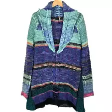 Free People Kryptonite Patchwork Chunky Cardigan Rock Candy Women's Size Medium