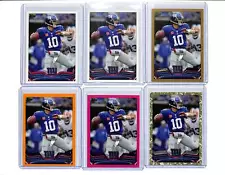 (6) Lot 2013 Topps Eli Manning Gold Orange Pink Camo #0143/2013 #113/399 #21/82