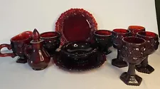 Vintage Avon Cape Cod Ruby Red 11-piece Mixed Lot