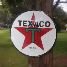 TEXACO REC T.M PORCELAIN ENAMEL SIGN 48 INCHES 4 FEET DSP