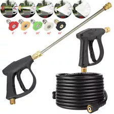 High Pressure 4000PSI Car Power Washer Gun Spray Wand Lance Nozzle and Hose Kit