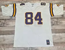 Randy Moss Jersey Men's XL White Minnesota Vikings NFL Football Reebok Replica