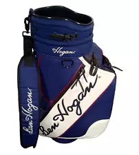 Ben Hogan Large Golf Staff Bag Blue White Red VINTAGE No Cover