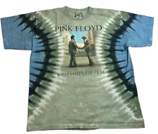 VTG Liquid Blue Tie Dye Tee XL Pink Floyd Wish You Were Here Single Stitch USA