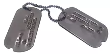 MATCHING PAIR OF DOG TAGS FOR POST WWII T-47 USA Military