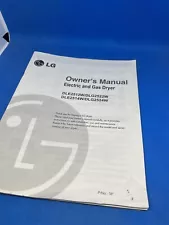 LG Electric and Gas Dryer Owner's Manual DLE2512W/DLG2522W, 24W, 25S