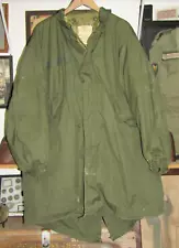 Vintage US Army Vietnam Era M-65 Fishtail Parka Jacket & Liner, Small 33-37