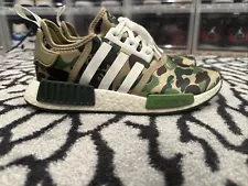 adidas NMD R1 x A Bathing Ape Olive Camo 2016 Size 7.5 Men