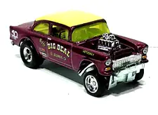 Loose Hot Wheels 50th Ann. 1/64 1955 Chevy Bel Air Gasser met. pink DragRR's