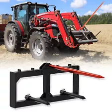 49"Universal Hay Spear Bale Spears Skid Steer Loader Tractor Attachment 3000LBS