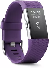 Fitbit Charge 2 Heart Rate Fitness Wristband Plum Large Fb407spml