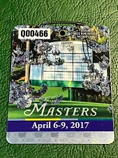 Masters Badge 2017 Sergio Garcia Champion Augusta National Ticket Souvenir