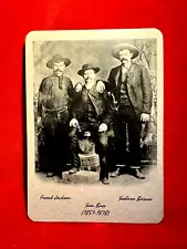 VINTAGE SEPIA TONE PICTURE OLD WEST FRANK JACKSON SAM BASS SEABORN BARNES PHOTO