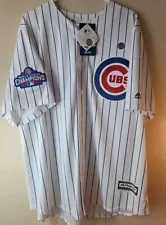 NWT Majestic Chicago Cubs JAVIER BAEZ 2016 World Series Champions JERSEY XL