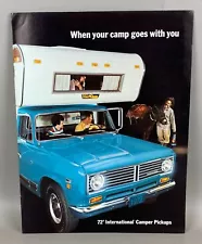 1972 IH International Camper Pickup Truck Sales Brochure Booklet Catalog