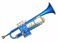 SALE ON Trumpet Awesome Sound Looks Bb Pitch Brass Made Mp+mute Case (Blue) NICE