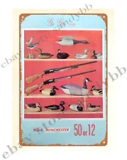 Winchester Duck Decoy firearm ammo hunting metal tin sign cool art for sale