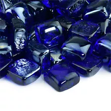 Deep Sea Blue - Fire Glass Cubes for Indoor and Outdoor Fire Pits or Fireplaces