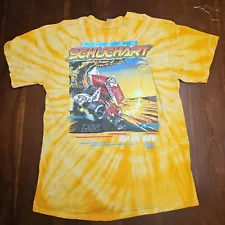 LOGAN SCHUCHART TIE DYE T Shirt Large L Sprint Cars WoO dirt track Racing yellow