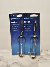 Set of 2 "Old School" Carbon Stainless Steel Vegetable Potato Peelers