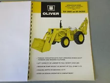 Rare Oliver 1650 4WD Industrial Tractor Loader Backhoe Sales Sheet 1966