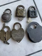 antique railroad padlocks