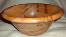 AMBROSIA SPALTED MAPLE CRAFTED BOWL BENZEL CUSTOM WOODWORKING 2013 8" X 4" USA