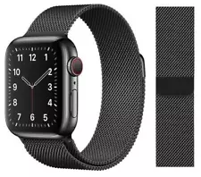 Genuine Apple 44mm/42mm/45mm Milanese Loop Watch Strap Band - Space Black