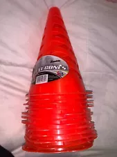 Set Of 12 Franklin Sports 9" Flexible Soccer Cones- Great Condition Rarely Used