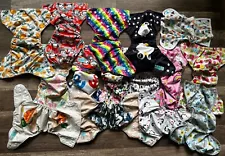 Lot of 15 Alva Baby Cloth Diapers/Thirsties Covers