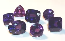 41.5 ct Old Stock Lab Sapphire Purple Mixed Suite