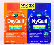 DayQuil NyQuil Max Strength Cold & Flu Value Pack 48 Day 48 Night Liquicap 06/25