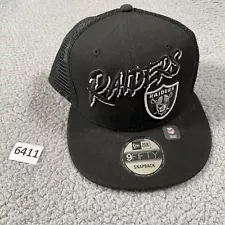 Oakland Raiders Hat Men’s SnapBack Mesh New Era Flat Bill NFL