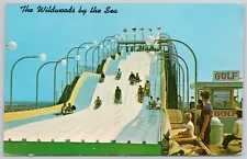 Wildwood, New Jersey, Vintage Postcard, Giant Slide at Surf Pier