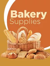 Bakery Supplies | Retail Window Display Sign | 18"W x 24"H